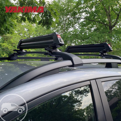 Yakima Universal MightyMount Mounts Aero or Factory Crossbars, Black, Set of 4