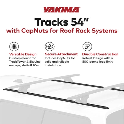 Yakima 54 Inch Tracks with CapNuts, Compatible with TrackTower or SkyLine Towers