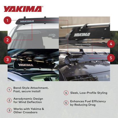 Yakima WindShield 52 Inch Roof Rack Wind Fairing, Compatible w/StreamLine Towers