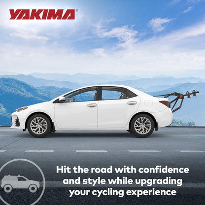 Yakima HangOut Car Trunk Compact Foldable 2 Bicycle Mount Rack Carrier, Black