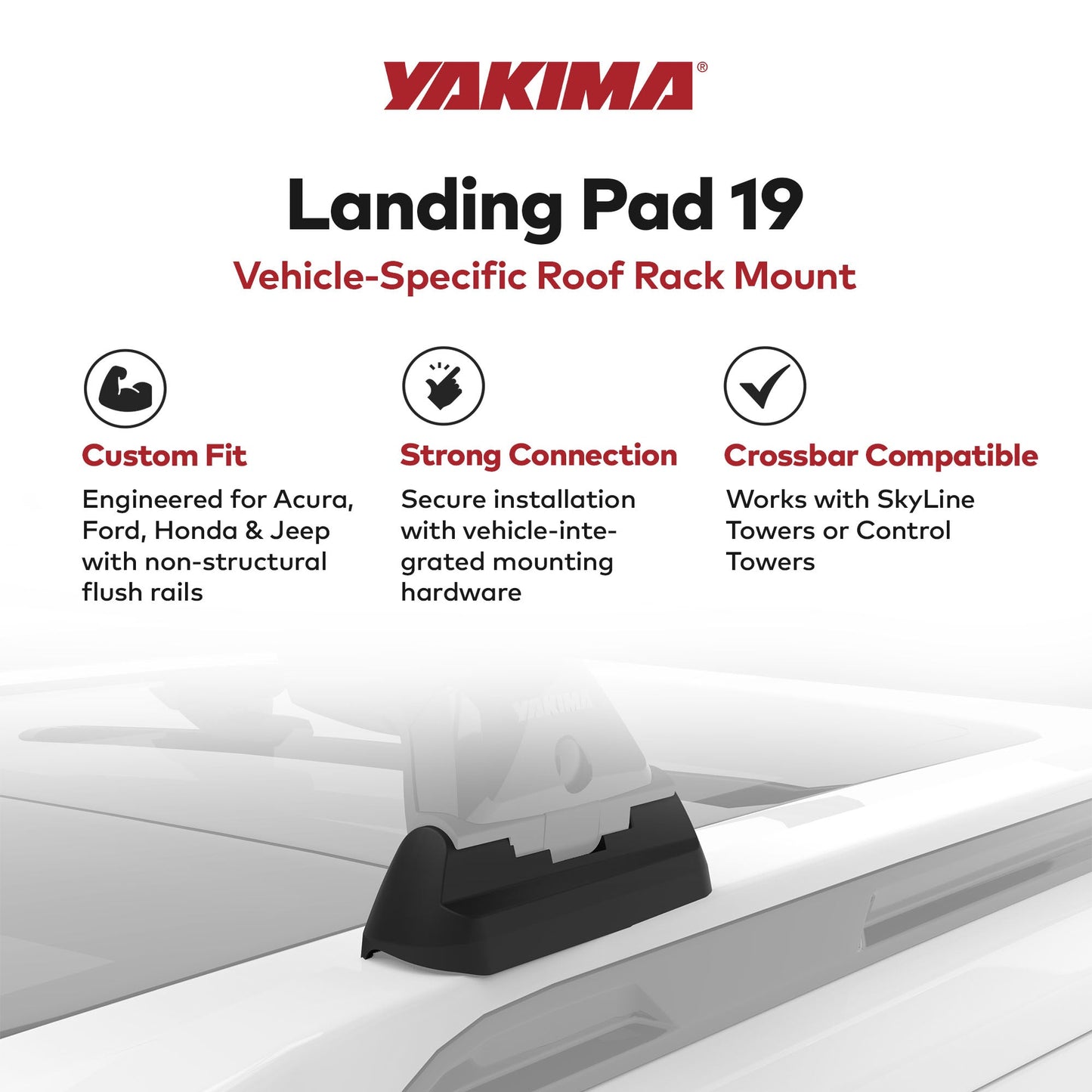 YAKIMA Landing Pad 19 Tower Mounting Accessory, Compatible with SkyLine Towers