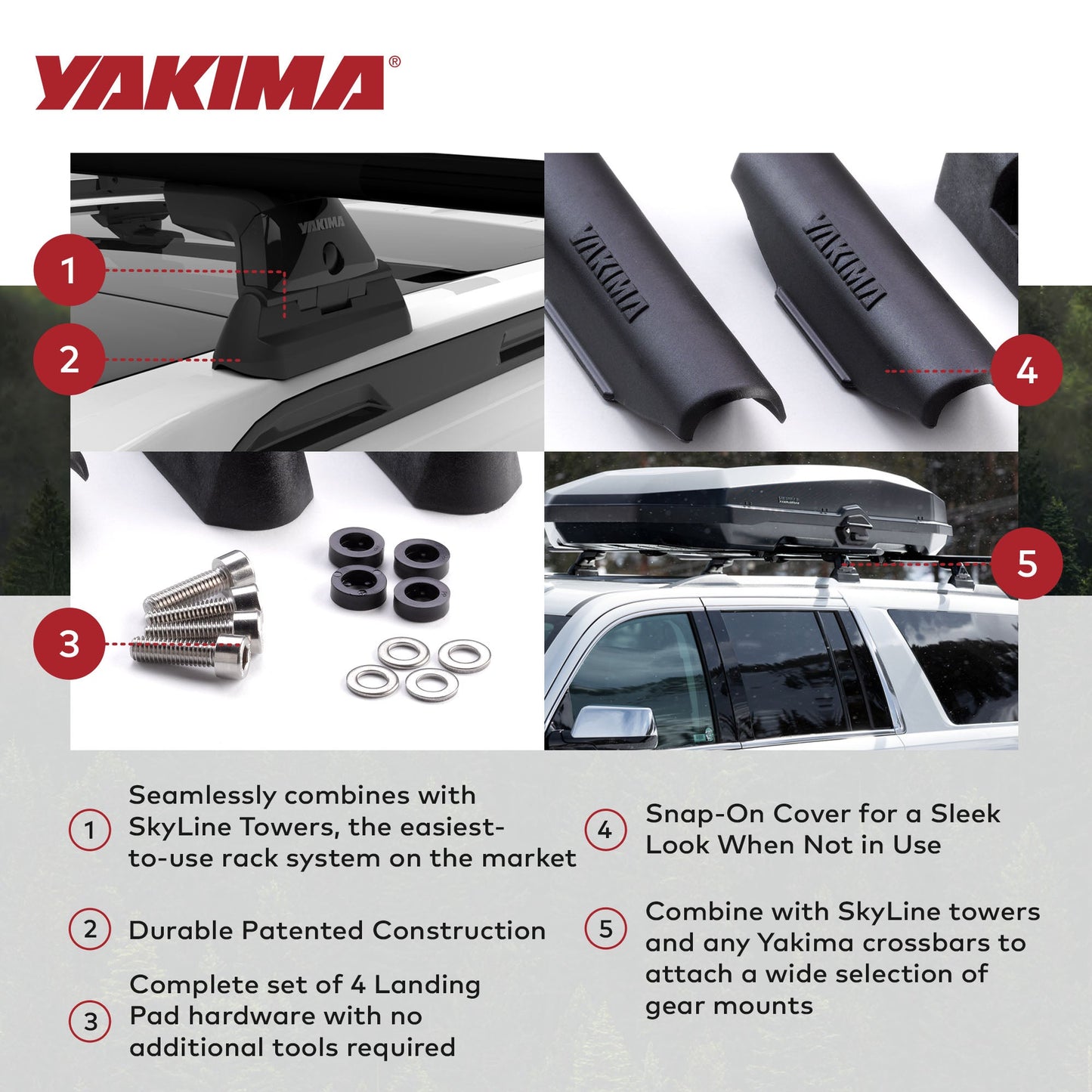 YAKIMA Landing Pad 19 Tower Mounting Accessory, Compatible with SkyLine Towers