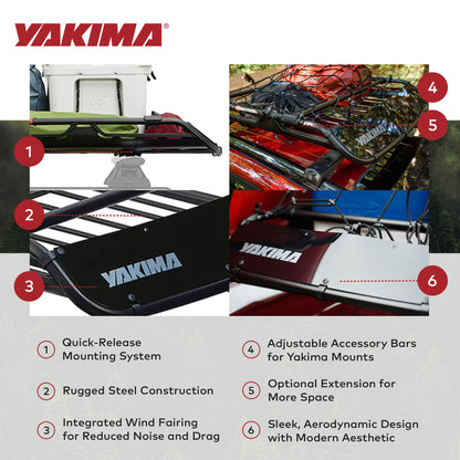 Yakima OffGrid Large Cargo Basket Roof Rack, Compatible w/StreamLine Crossbars
