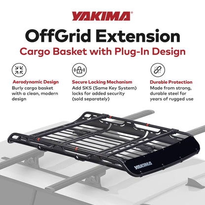 YAKIMA 18 Inch Extension for Medium OffGrid Cargo Basket with Plug-In Design