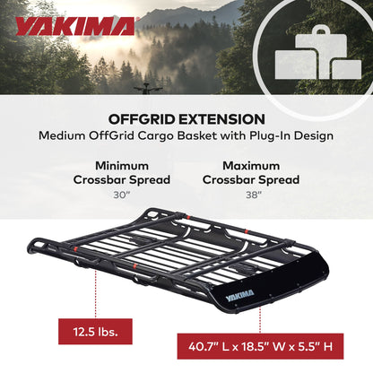 YAKIMA 18 Inch Extension for Medium OffGrid Cargo Basket with Plug-In Design