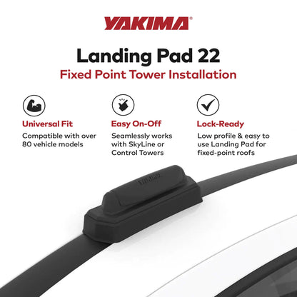 YAKIMA Low Profile Landing Pad 22 for Fixed Point Tower Installation, Set of 4