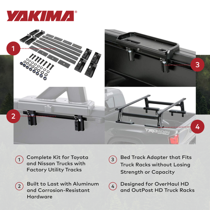 YAKIMA Bed Track Adapter Kit 1 for Toyota and Nissan Truck Bed Rack Systems
