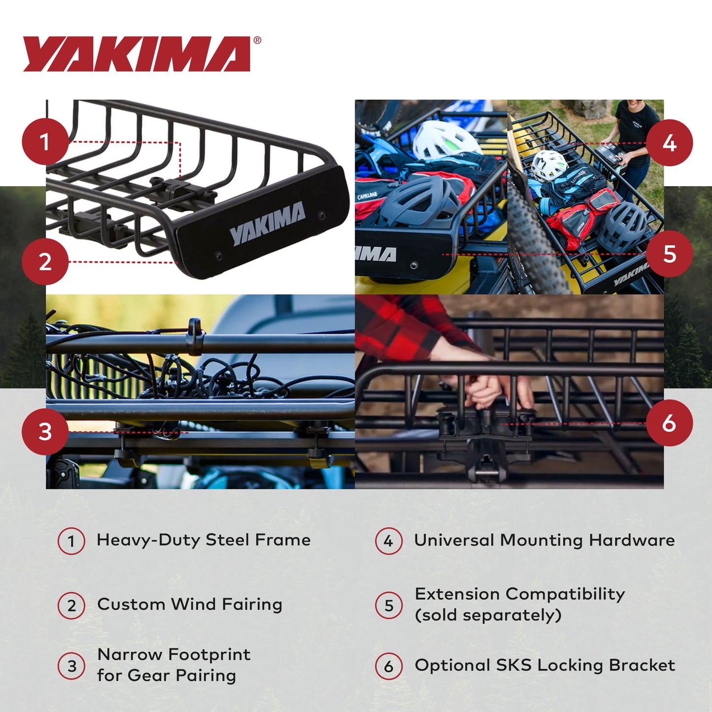 Yakima SkinnyWarrior Long & Narrow Cargo Basket for Yakima StreamLine Crossbars
