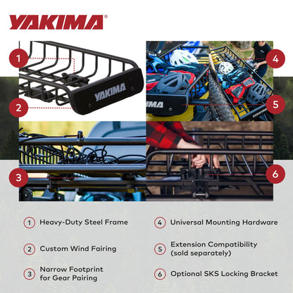 Yakima SkinnyWarrior Long & Narrow Cargo Basket for Yakima StreamLine Crossbars