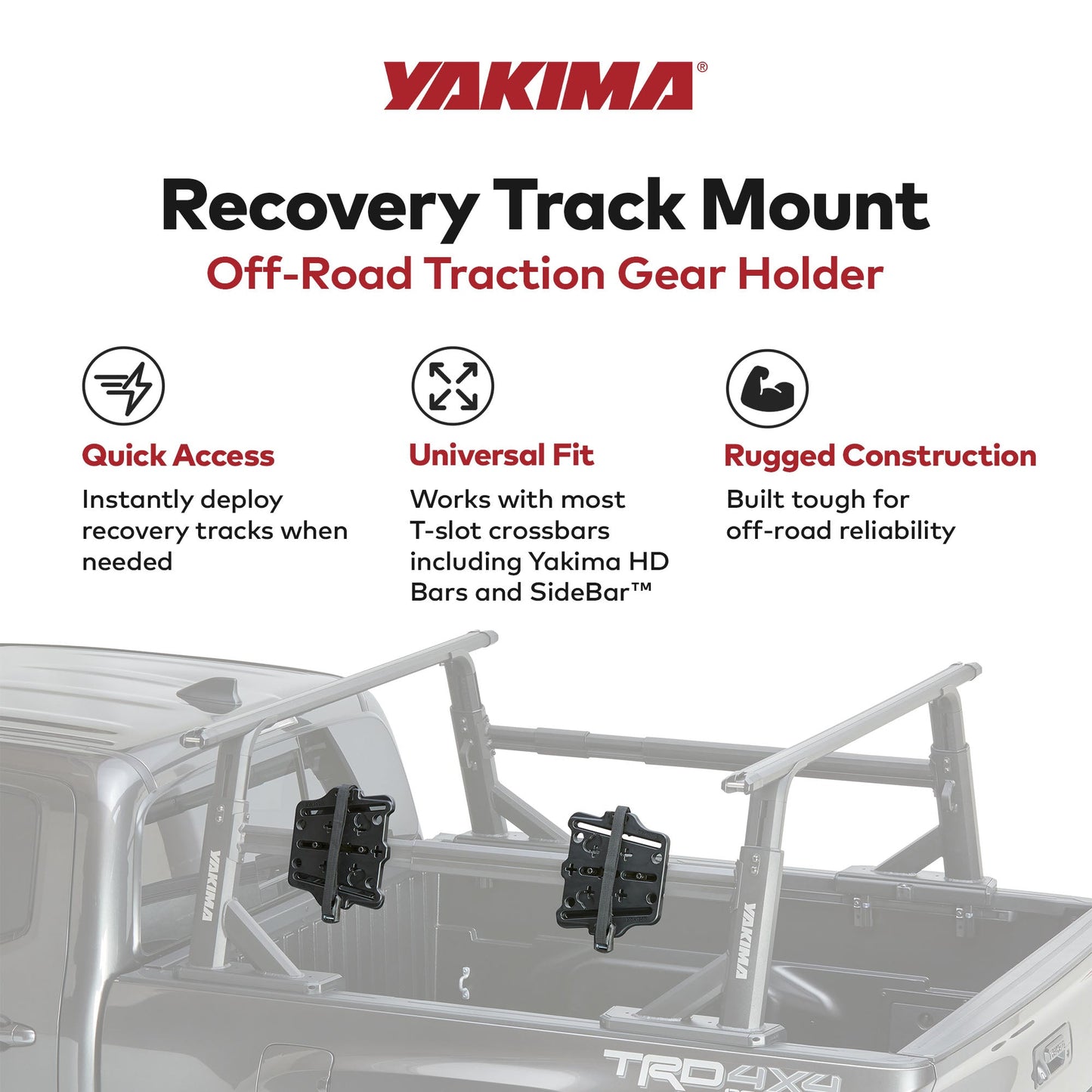 Yakima 35 Pound Load Capacity Recovery Track Mount for Yakima HD Bars or SideBar
