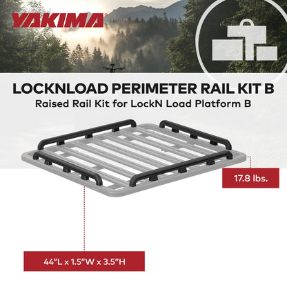 YAKIMA 60 by 54 Inch LockNLoad Perimeter Raised Rail Kit for Roof Rack, 4 Rails