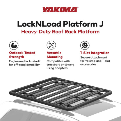 Yakima 76 by 65 Inch LockNLoad 3 Bar System Heavy Duty Roof Rack Platform, Black