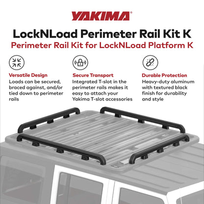 YAKIMA 55 by 49 Inch LockNLoad Perimeter Raised Rail Kit for Roof Rack, 4 Rails
