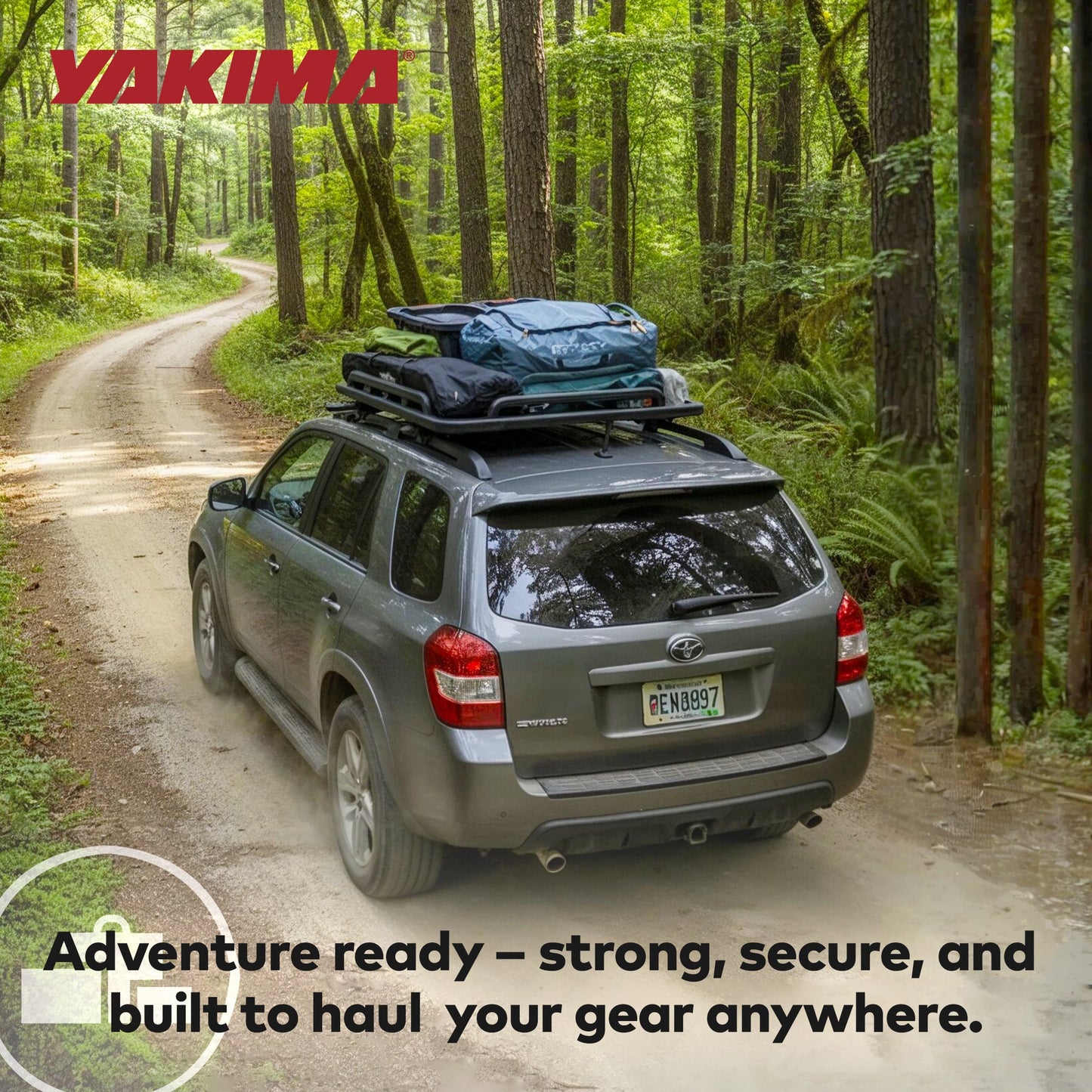 YAKIMA 55 by 49 Inch LockNLoad Perimeter Raised Rail Kit for Roof Rack, 4 Rails