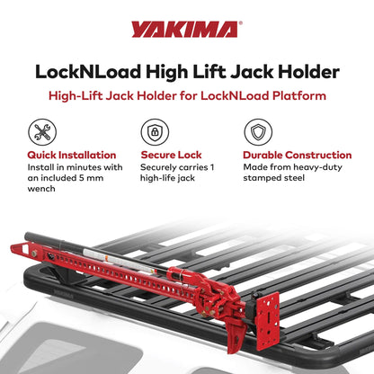 YAKIMA High Lift Jack Holder LockNLoad Roof Rack Platform Accessories, Black