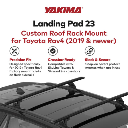 YAKIMA Landing Pad 23, Fixed Point Mounts for 2019 and Newer Toyota Rav4 SUV