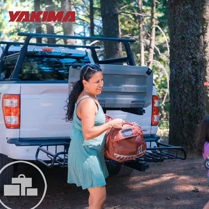 Yakima EXO WarriorWheels Sturdy Heavy Duty Aluminum Cargo Basket Cart Kit, Black