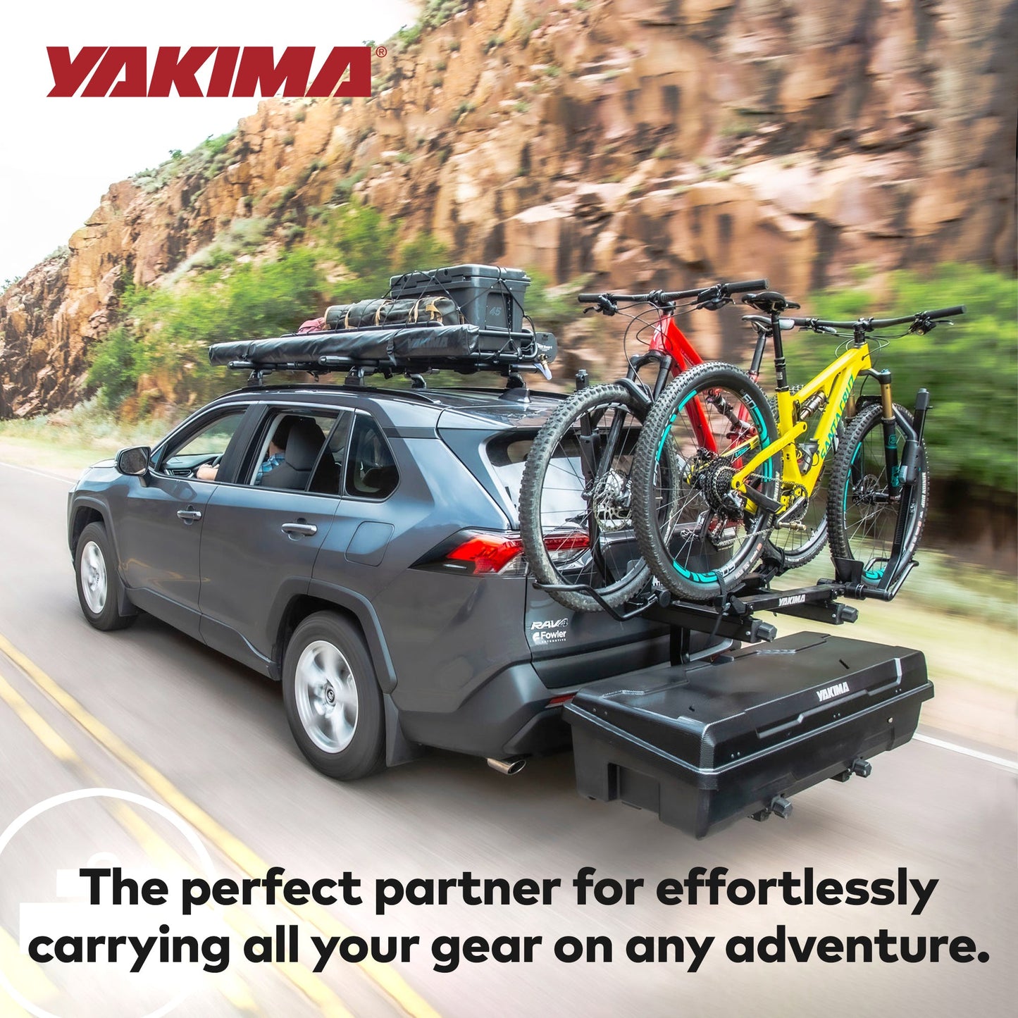 Yakima EXO TopShelf Second Level Hitch Base Rack Storage System with 2 SKS Locks