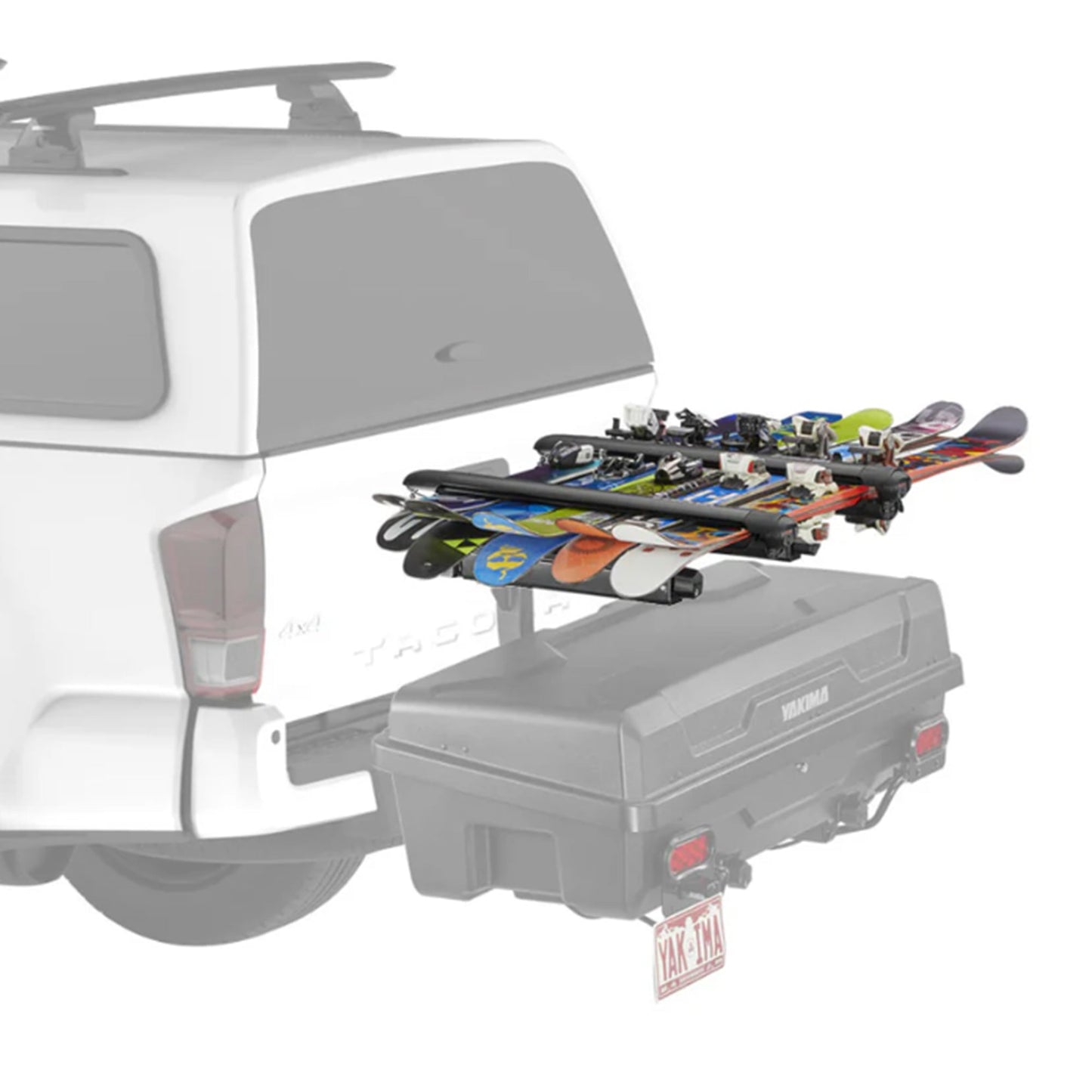 Yakima EXO SnowBank 5 Ski or 4 Snowboard Universal Mount Travel Roof Rack, Black