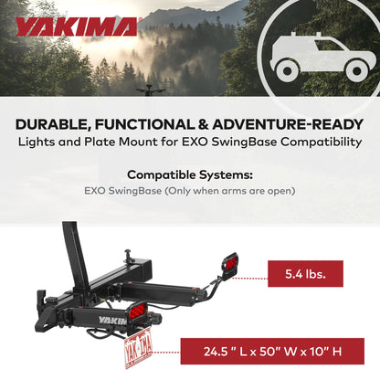 YAKIMA 5.4 Pound EXO LitKit with Tail Lights Accessory for EXO Hitch Rack System