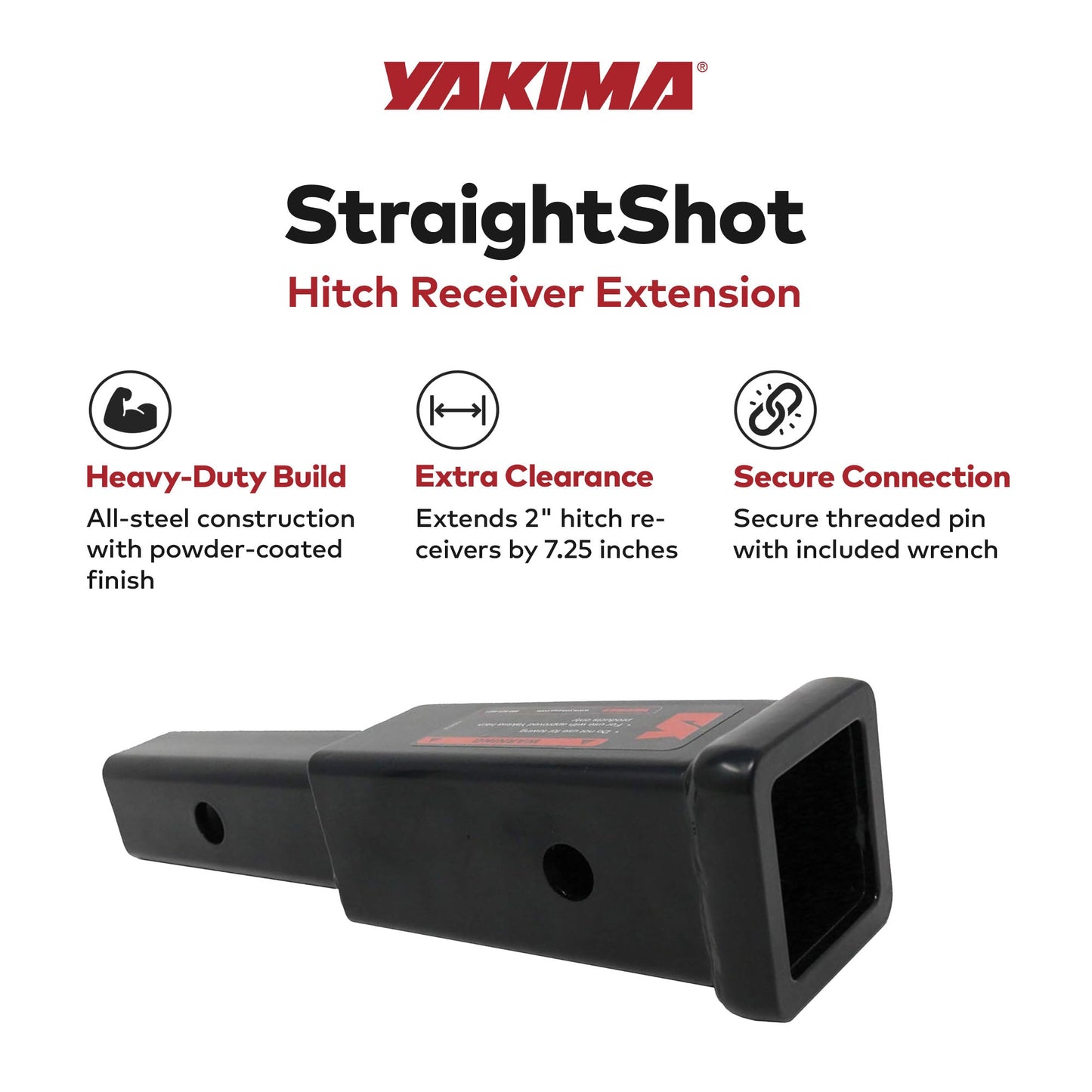 Yakima StraightShot with Powder Coated Finish Type and Steel Construction, Black