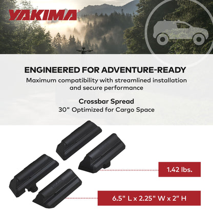 YAKIMA Landing Pad 27 Fixed Point Tower Installation for Flush Rail Rooftops