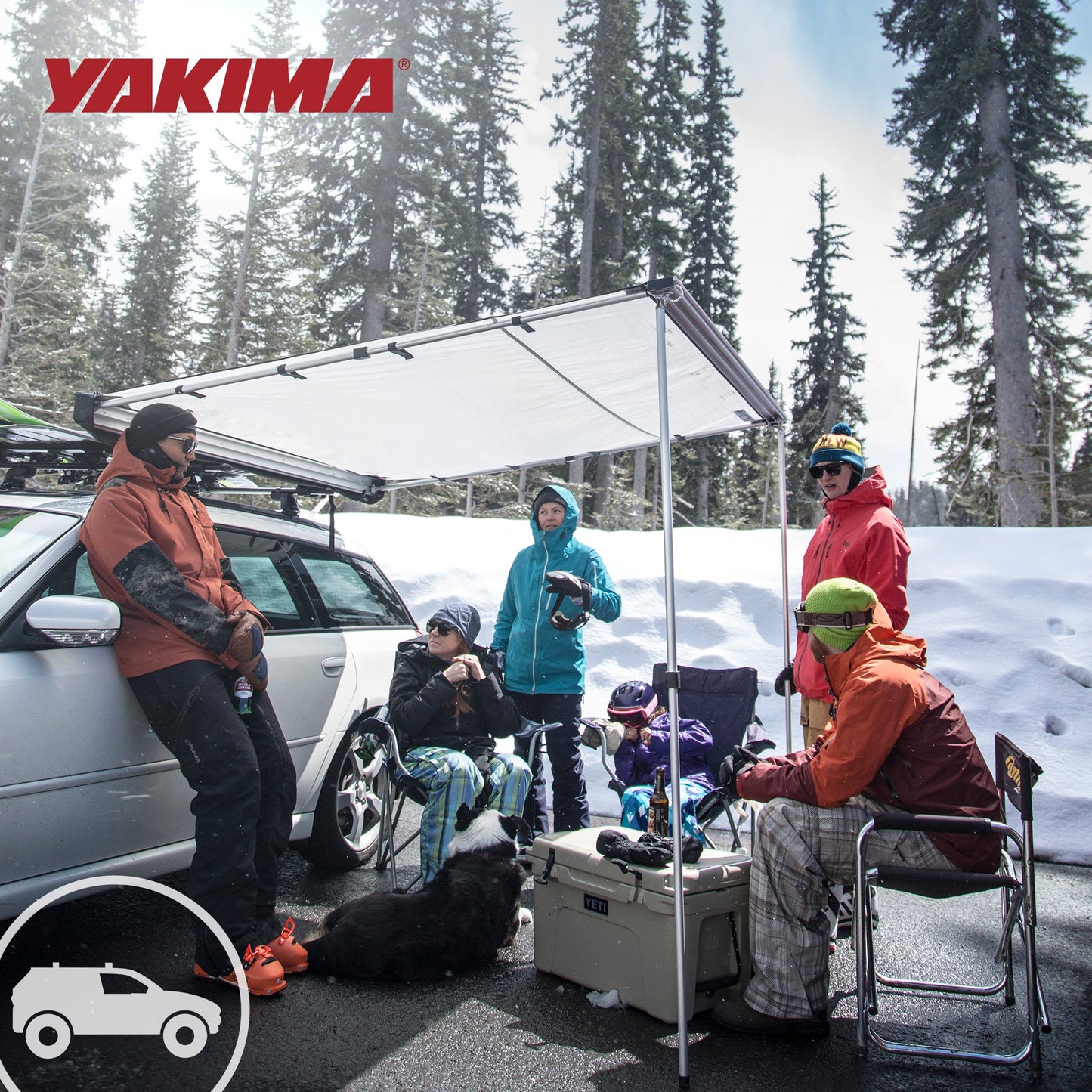 Yakima OverNOut 4.5' Lightweight Roof Mounted Awning w/Included SKS Lock, Small