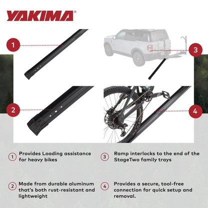 YAKIMA RampUp Bicycle Loading Ramp, Aluminum Bike Rack Hitch Mount Accessory
