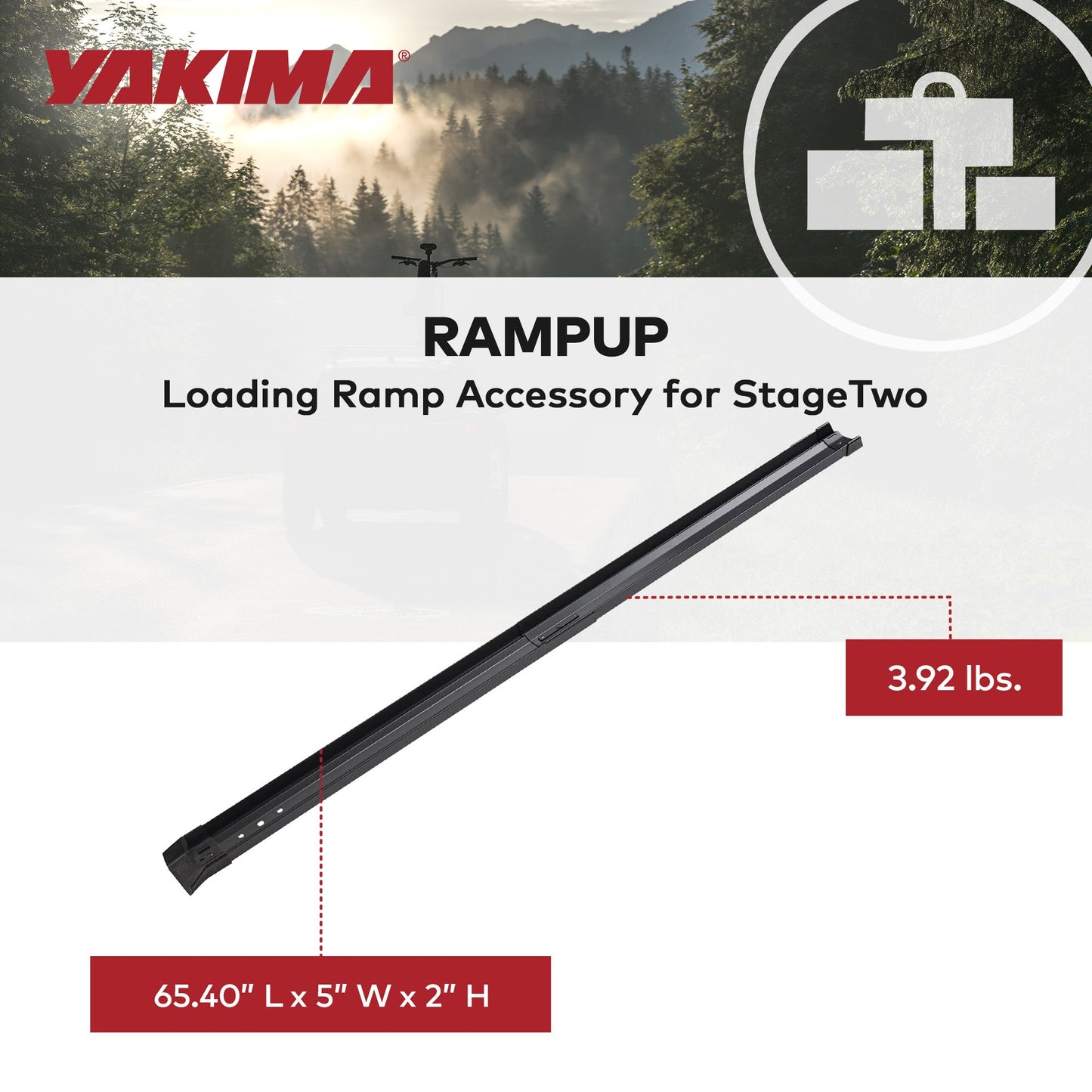 YAKIMA RampUp Bicycle Loading Ramp, Aluminum Bike Rack Hitch Mount Accessory