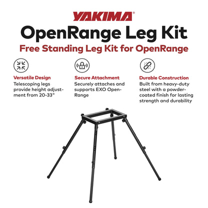 Yakima EXO OpenRange Steel Leg Kit Free Standing 20-30" Adjustable Support Stand