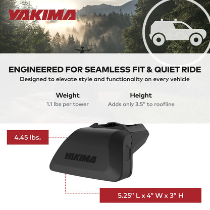 Yakima SightLine Roof Rack Tower for Vehicles with Flush-Mounted Side Rails