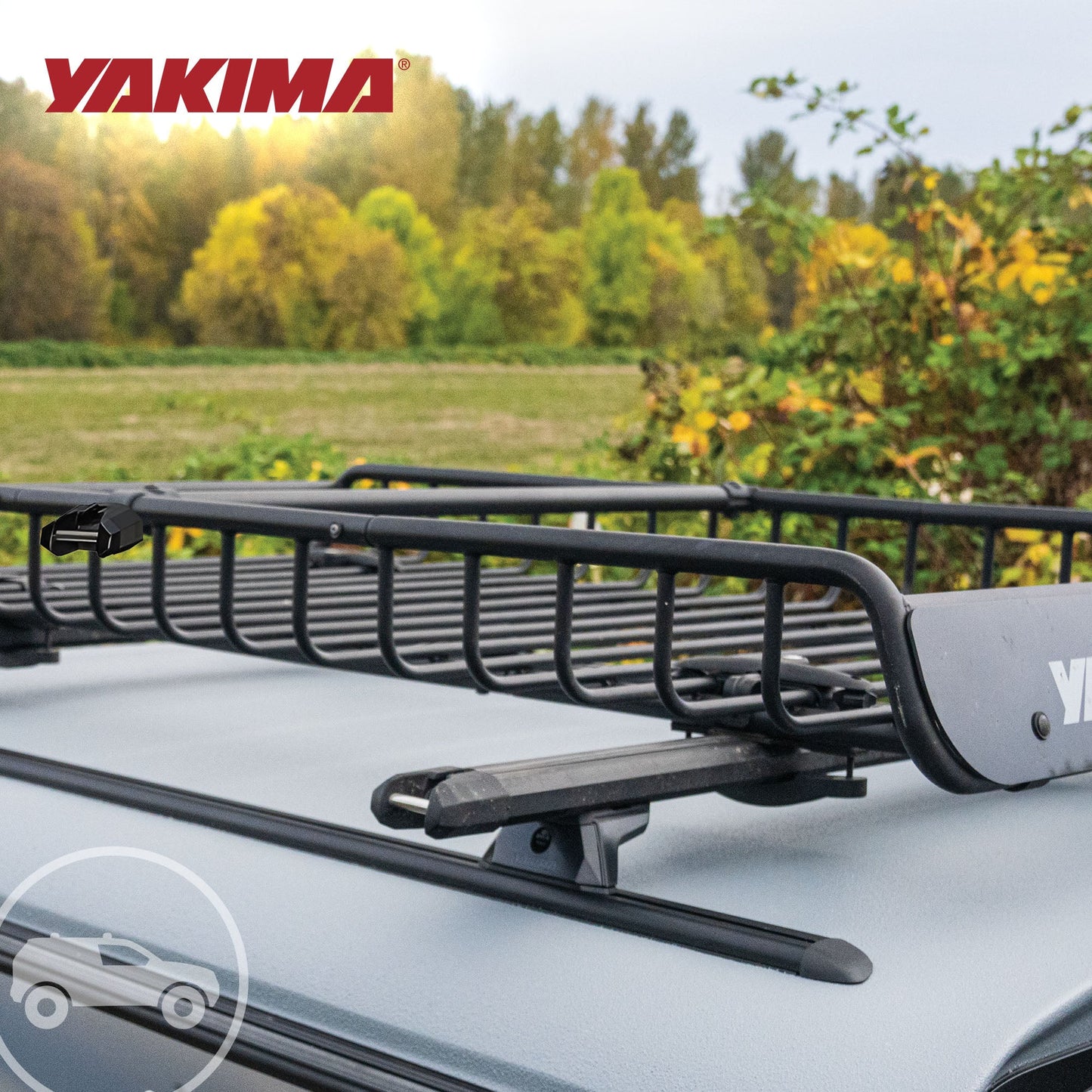 Yakima HD Track 54 Inch Car Roof Top Rack Mounting System with CapNuts, Black