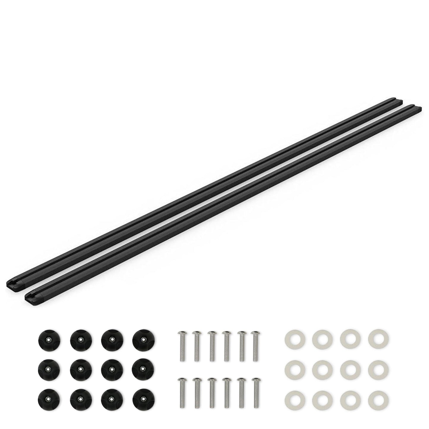 Yakima HD Track 54 Inch Car Roof Top Rack Mounting System with CapNuts, Black