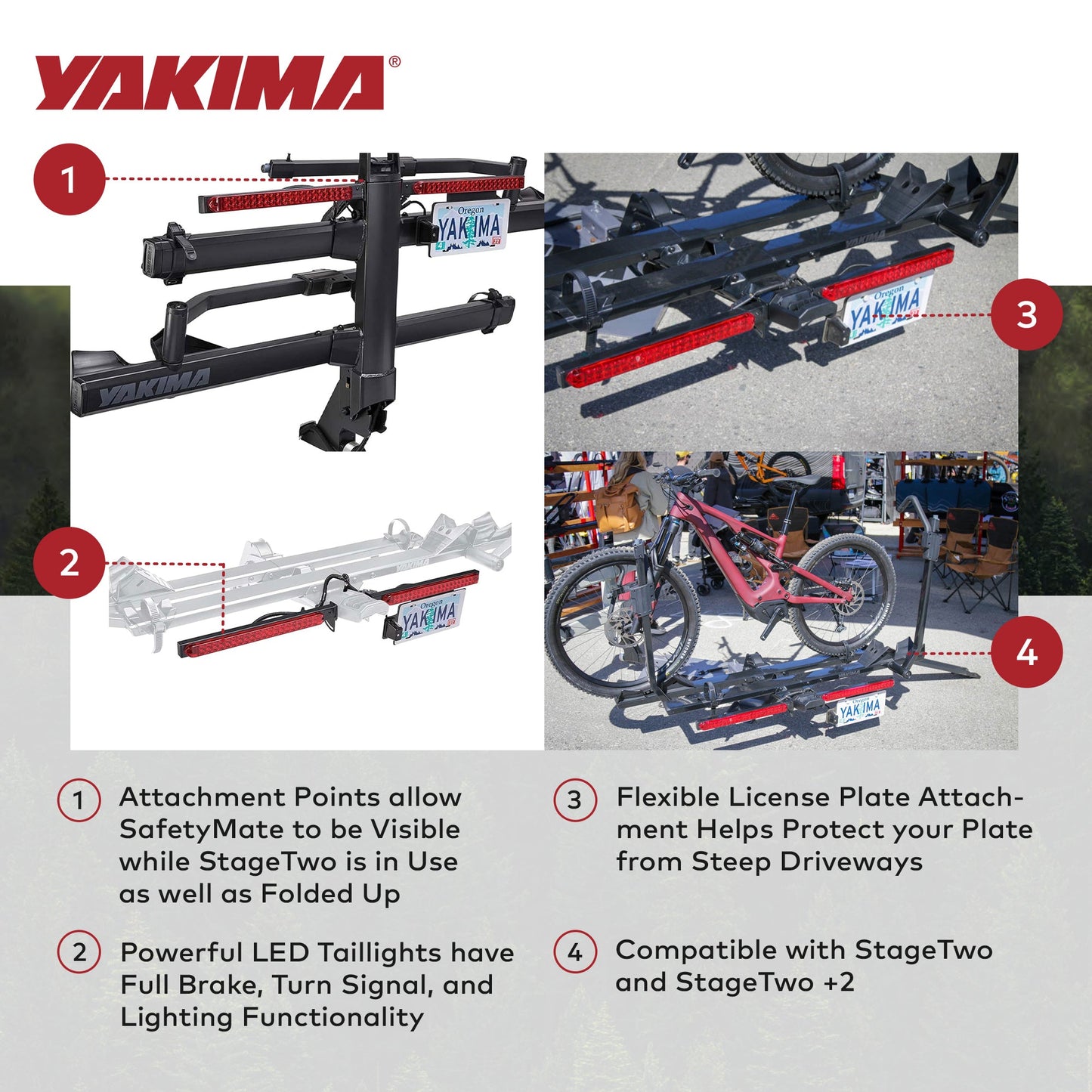 Yakima SafetyMate Lighting and Plate Kit StageTwo Accessory with LED Lightbar