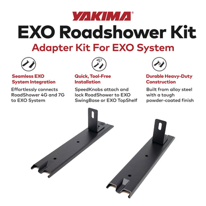 YAKIMA EXO Modern RoadShower Alloy Steel Powder Coated Finish Adaptor Kit, Black