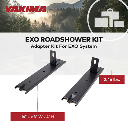 YAKIMA EXO Modern RoadShower Alloy Steel Powder Coated Finish Adaptor Kit, Black