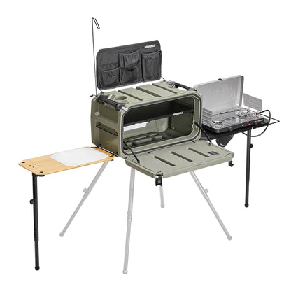 Yakima EXO OpenRange Deluxe Outdoor Camp Kitchen Cooking Storage System, Gray