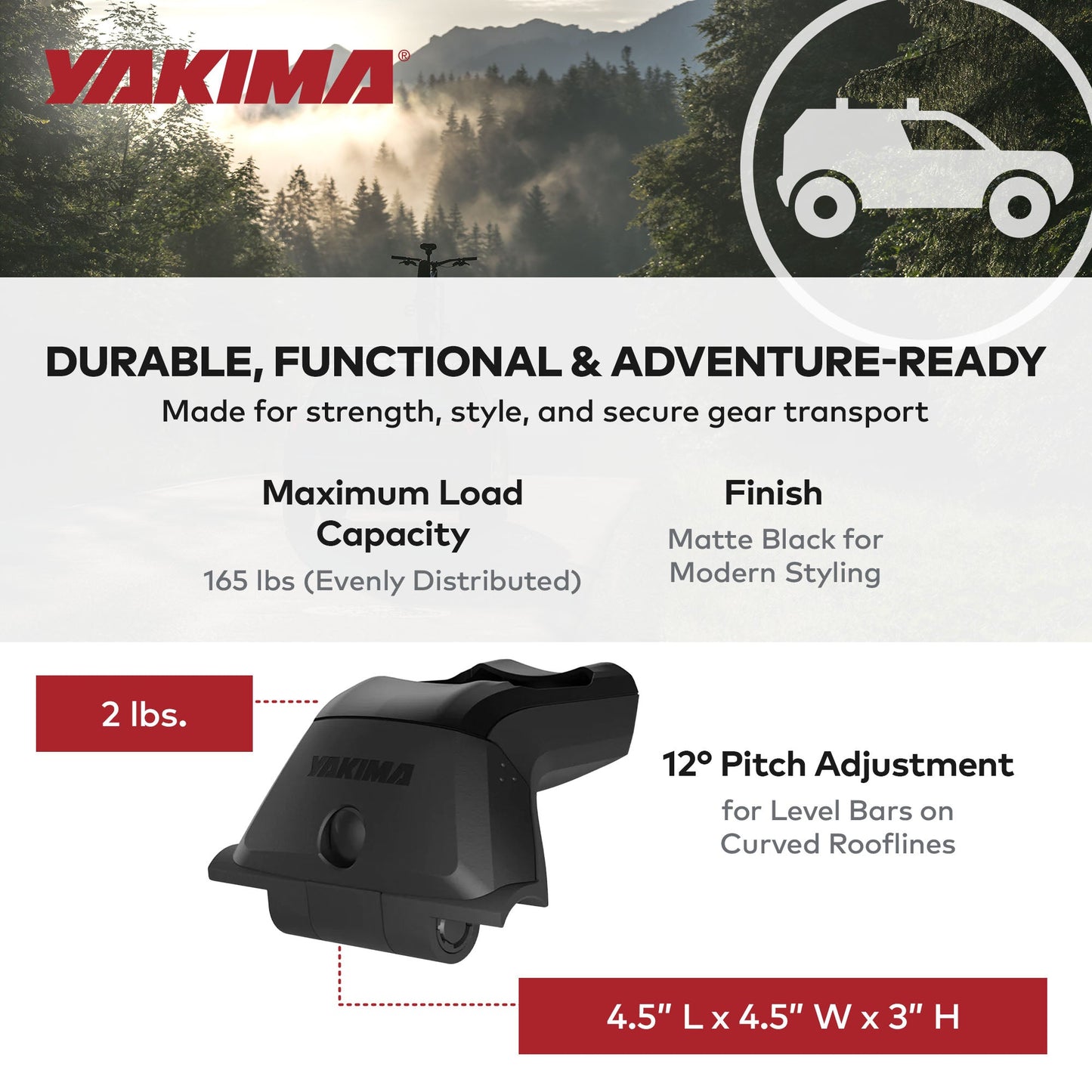YAKIMA SkyLine Towers Roof Rack Cargo for Vehicles with Fixed Points (Set of 4)
