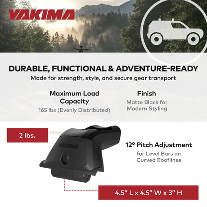 YAKIMA SkyLine Towers Roof Rack Cargo for Vehicles with Fixed Points (Set of 4)