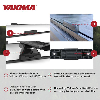 YAKIMA Landing Pad 26 220 Pound Capacity Fixed Point Tower Installation, Black