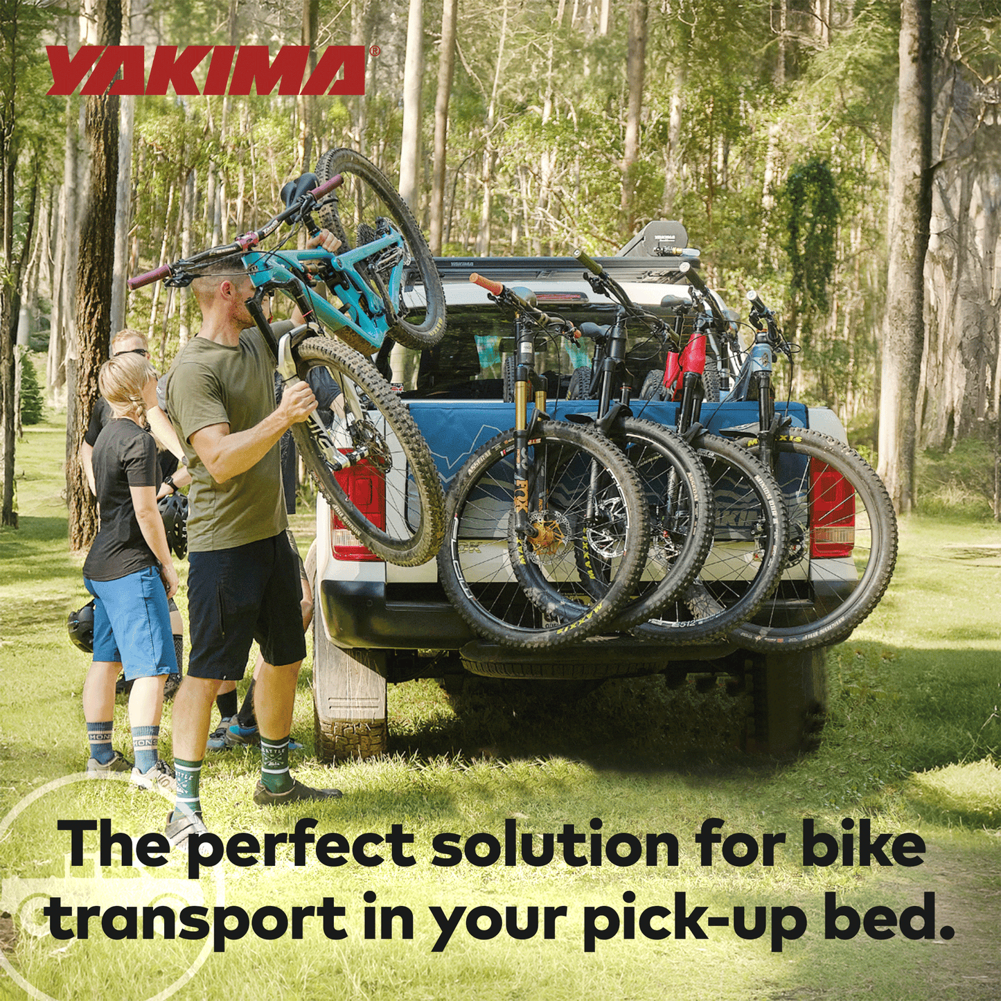 Yakima GateKeeper Full Size Truck Bed Large Tailgate Bike Pad, Cascade Blue