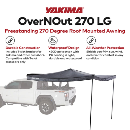 Yakima MajorShady 270 LH Vehicle Roof Mounted Awning Rugged Vinyl Travel Cover