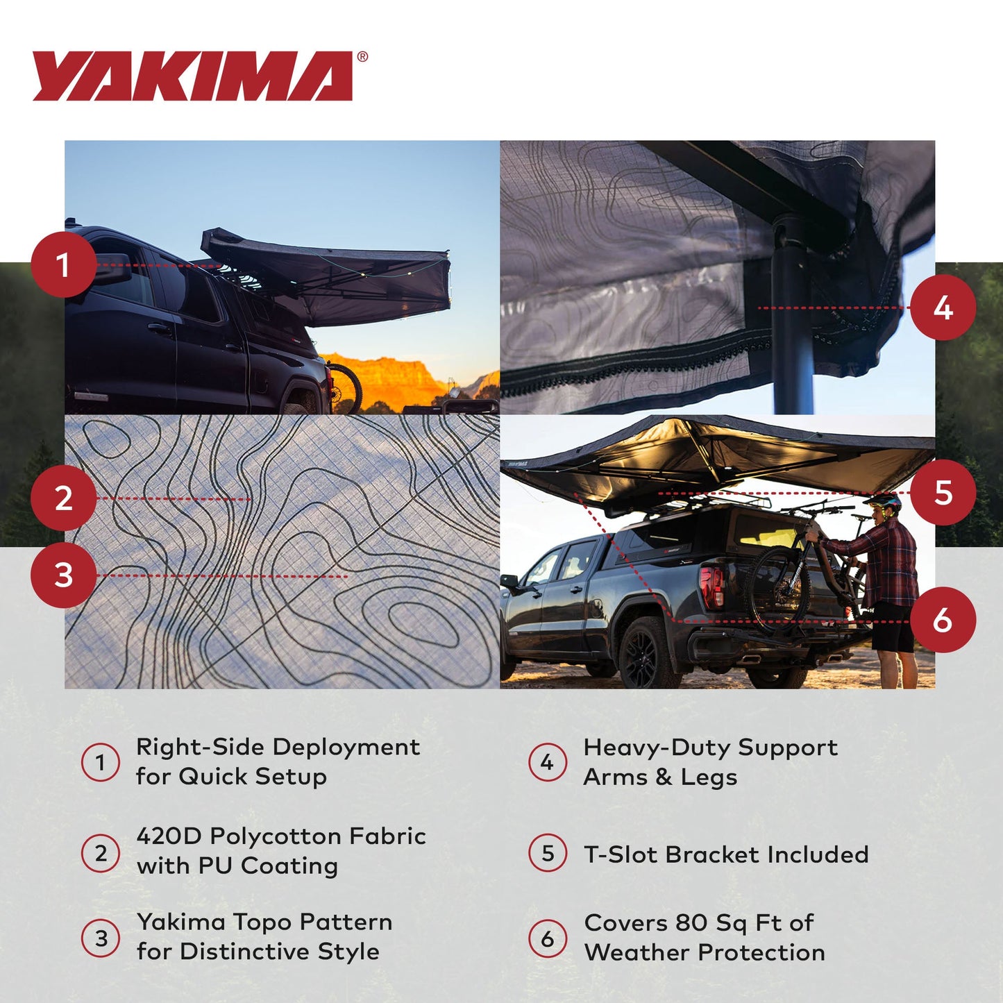 Yakima MajorShady 270 RH Vehicle Roof Mounted Awning Rugged Vinyl Travel Cover