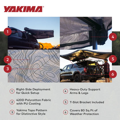 Yakima MajorShady 270 RH Vehicle Roof Mounted Awning Rugged Vinyl Travel Cover
