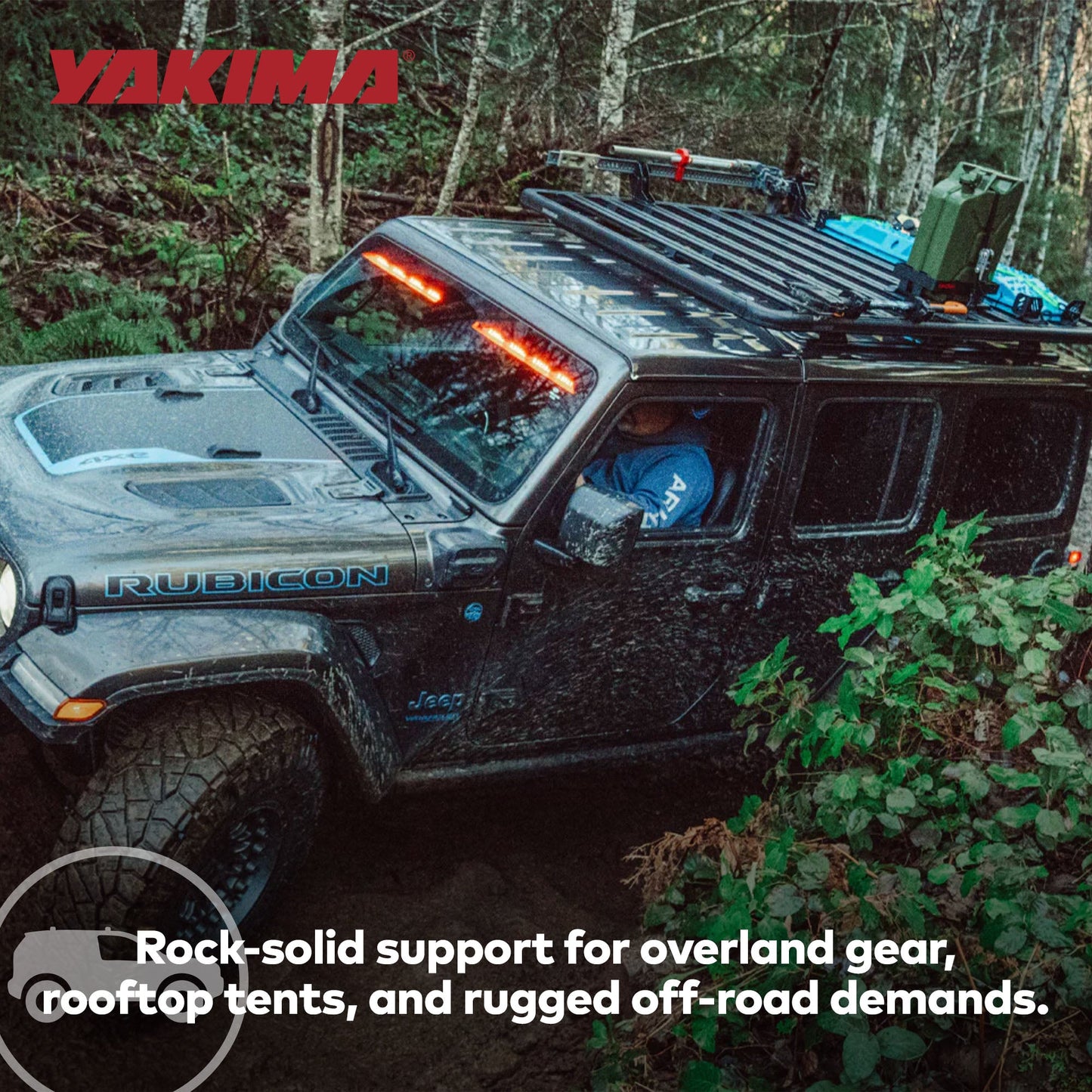 Yakima RibCage JL 4DR Custom Rooftop Track System with Internal Supports, Black