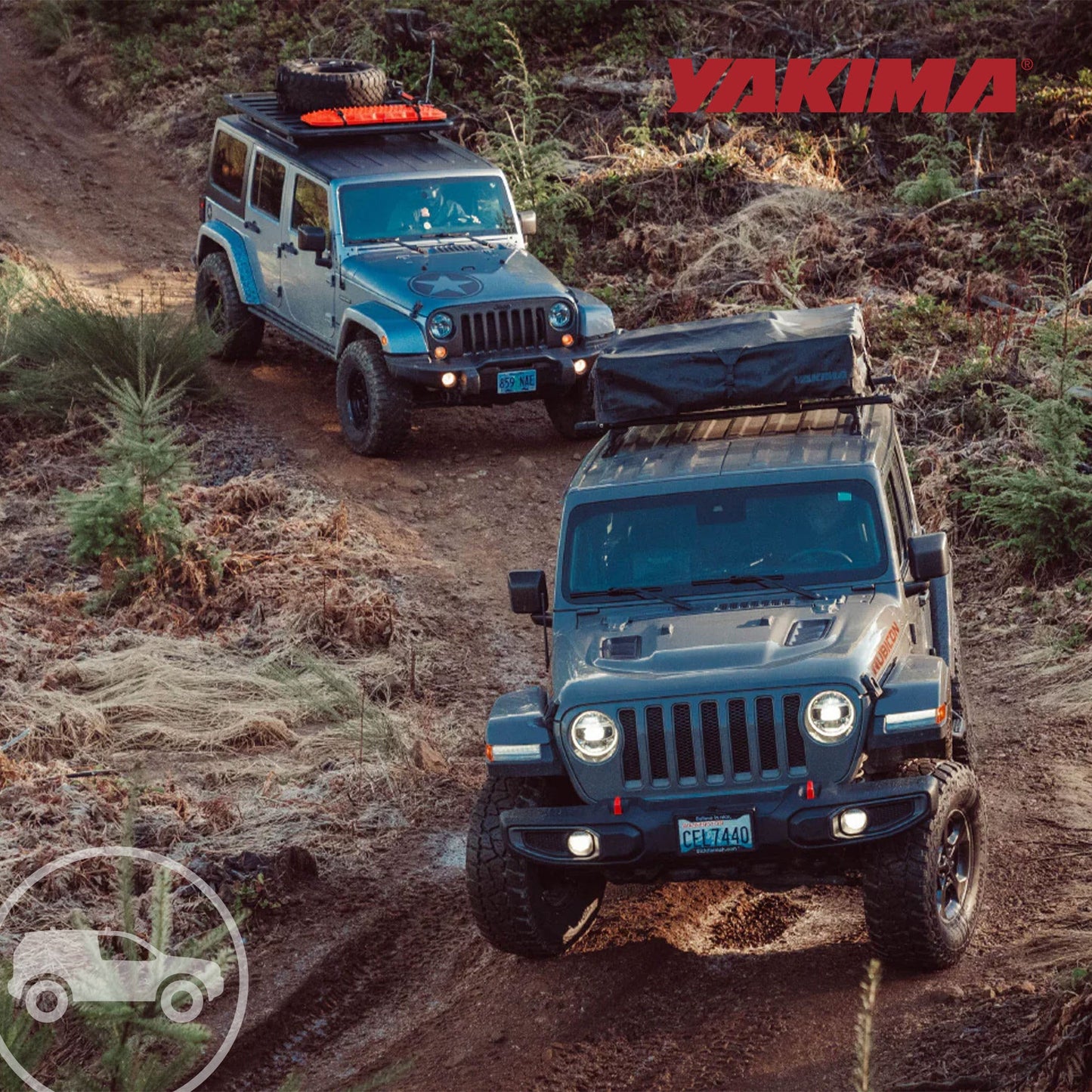 Yakima RibCage JL 4DR Custom Rooftop Track System with Internal Supports, Black