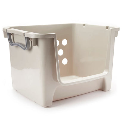 Sterilite Home Organization Stackable Open Storage Bin Container, Gray (24 Pack)