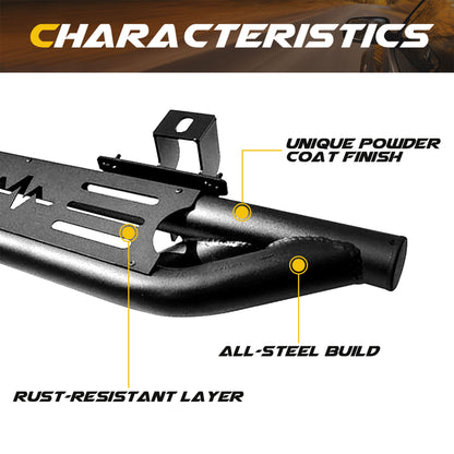 AMERICAN MODIFIED Side Step Bars Lightning Style for 18 to 23 Jeep Wrangler JL