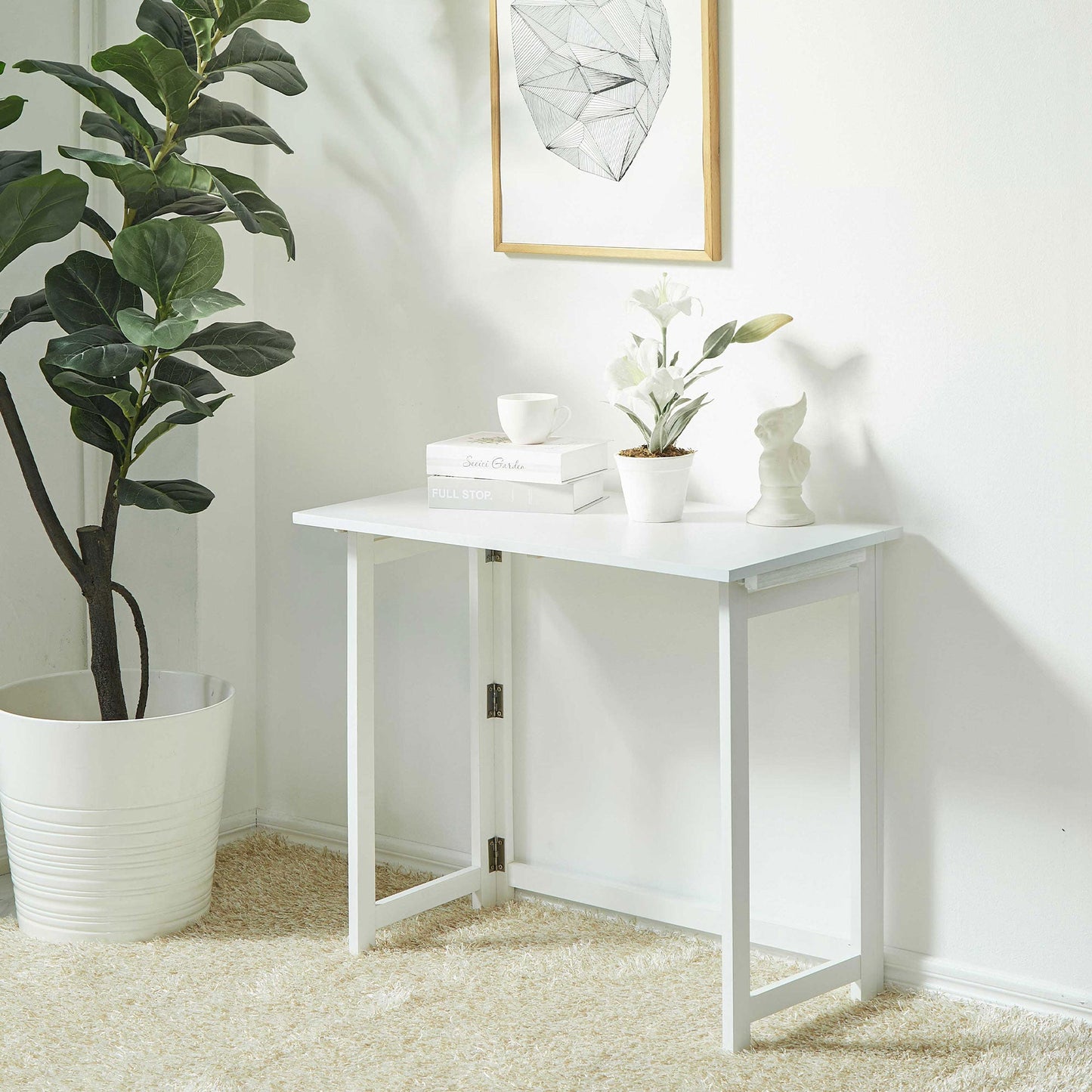 PJ Wood Children's Folding Desk with Leg Hinges for Studying, Arts and Crafts