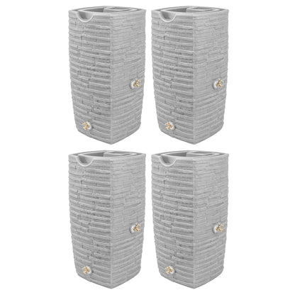 Good Ideas Impressions Riverwalk 50 Gallon Rain Saver, Light Granite (4 Pack)